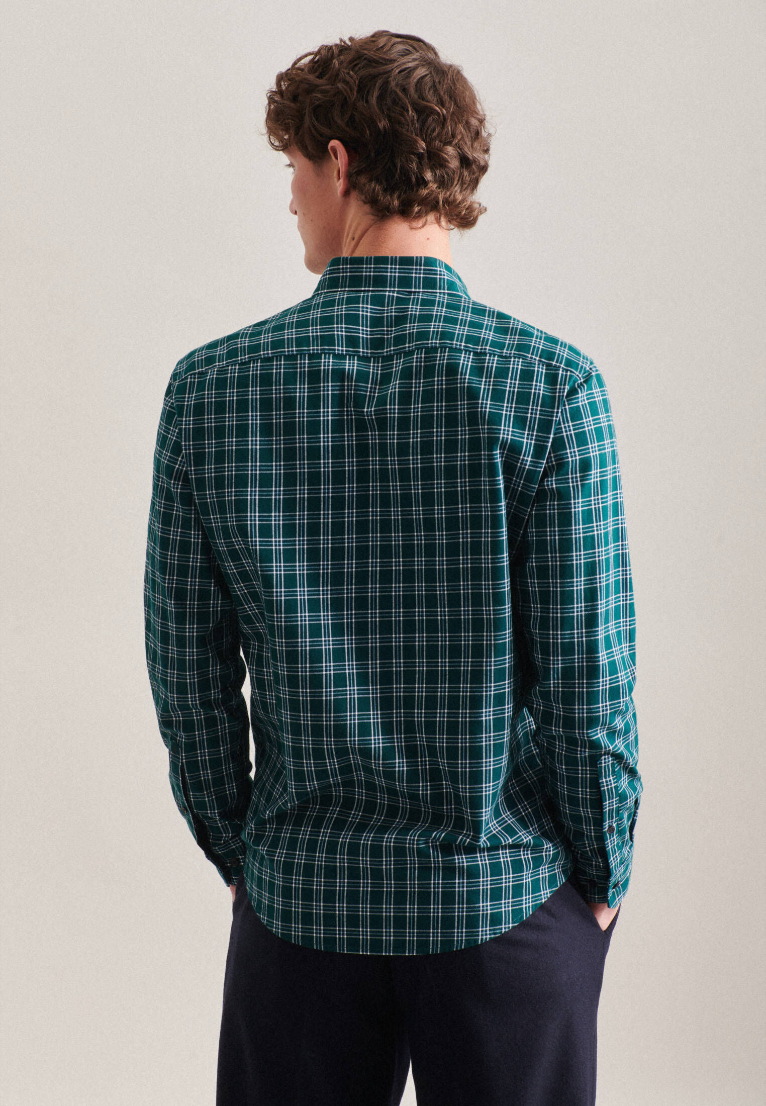 Seidensticker| Herren Casual Hemd Schwarze Rose