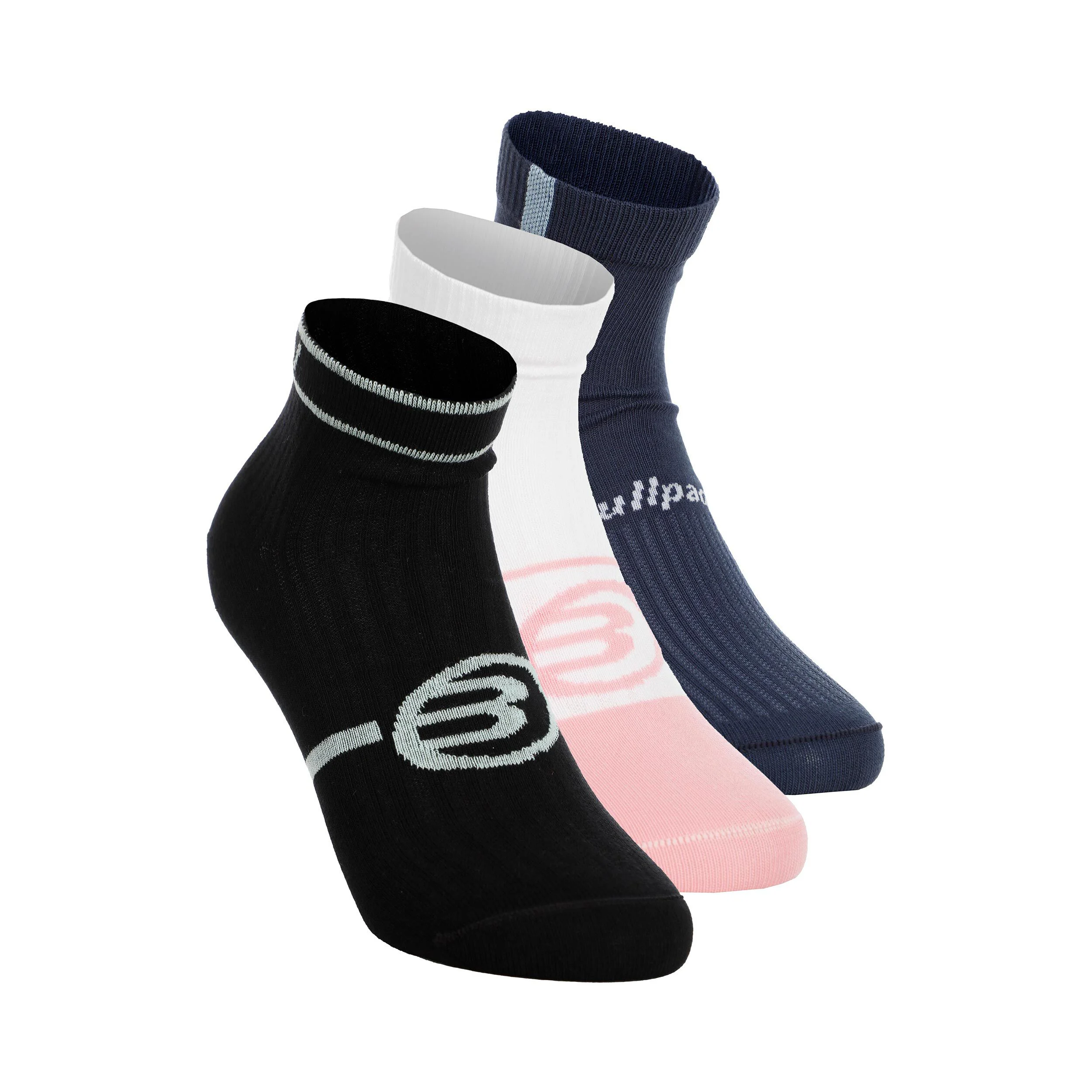 Bullpadel Bp256 (Pack 3) Chaussettes De Sport Femmes - Noir , Blanc