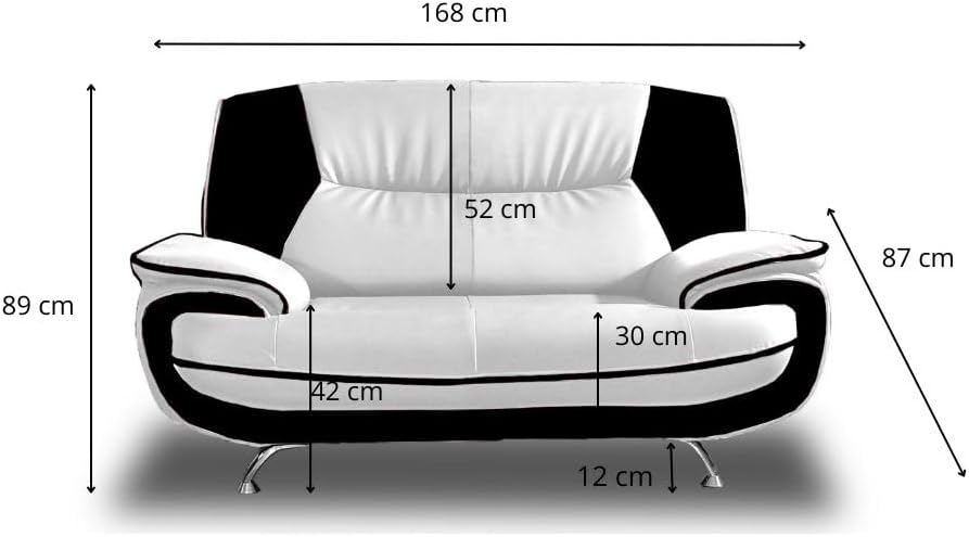 Sofa Set 3-2-1 für Wohnzimmer – Bequeme Couchgarnitur mit 3-Sitzer, 2-Sitzer & Sessel – Elegante Sitzgarnitur aus Kunstleder – Ohne Schlaffunktion – Komfortable Polsterung – Modernes Design