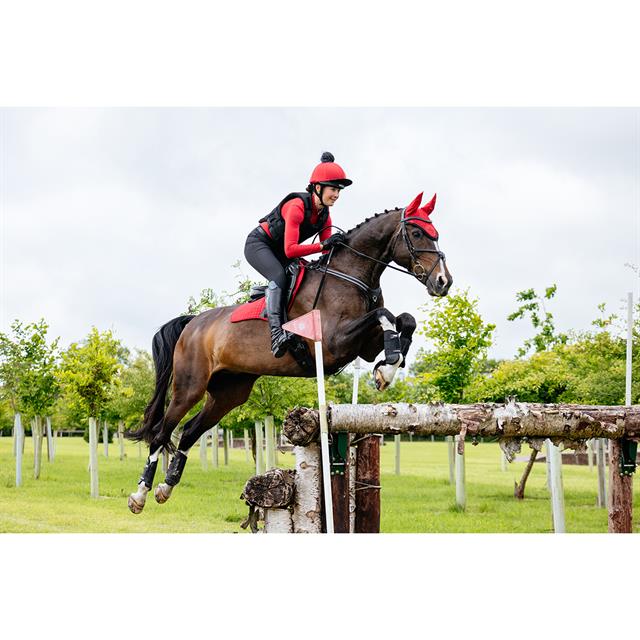 Zadeldek LeMieux Suède Close Contact Square Springen Rood
