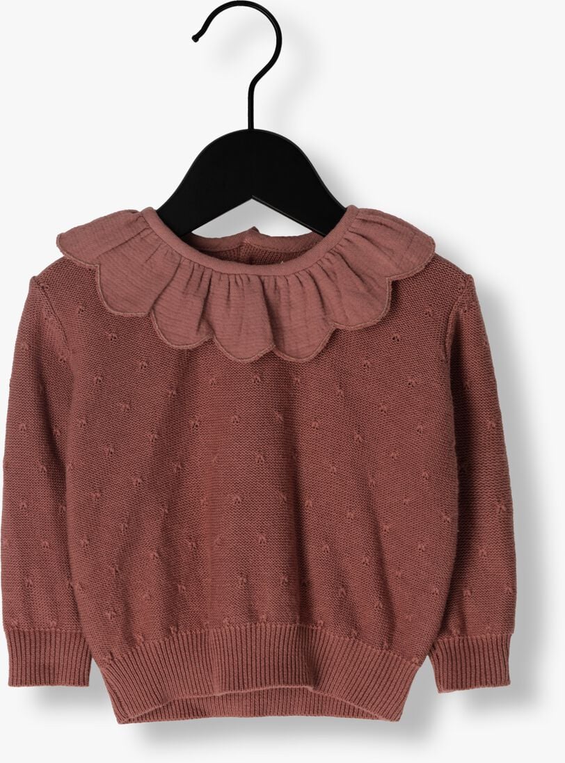 QUINCY MAE roze quincy mae trui petal knit sweater