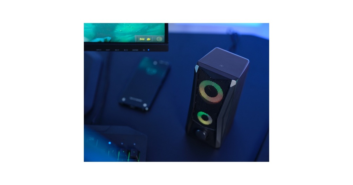 TrustGXT 606 Javv RGB Verlichte 2.0 Speakerset pc-luidspreker  (Zwart)