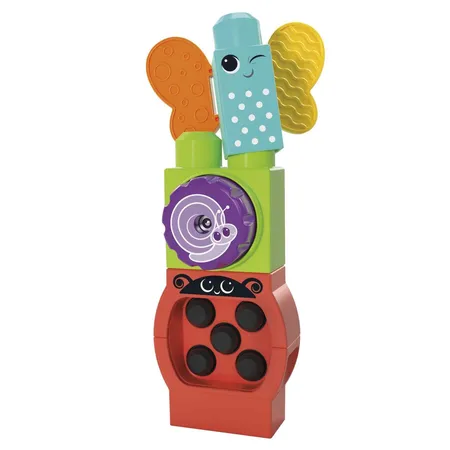 Mattel MEGA BLOKS Rollspaß Raupenzug, Kleinkind Motorik-Spielzeug (Sensorik)
