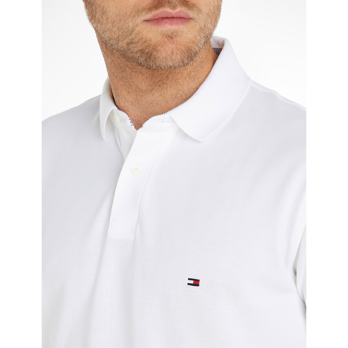 TOMMY HILFIGER<br>Polo reta e elástica, 2 botões