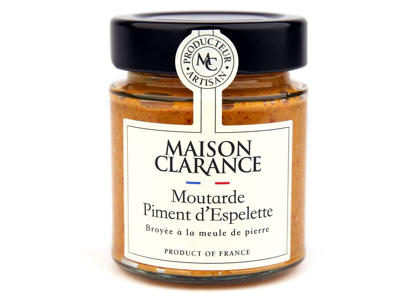 Moutarde au piment d'Espelette AOP - 150 g - Maison Clarance