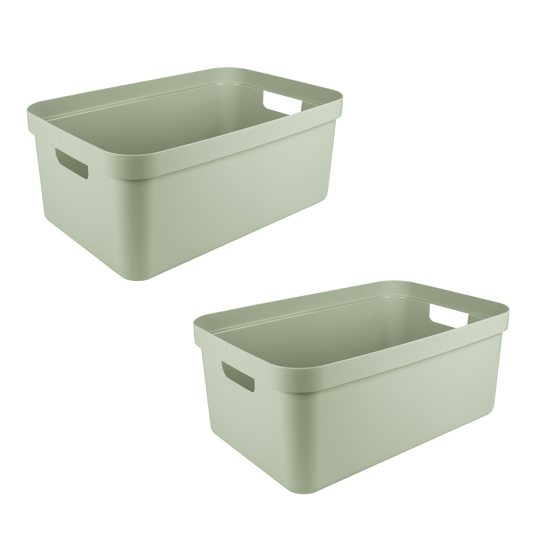 Sunware sigma home set van 2 45l opbergbox - groen