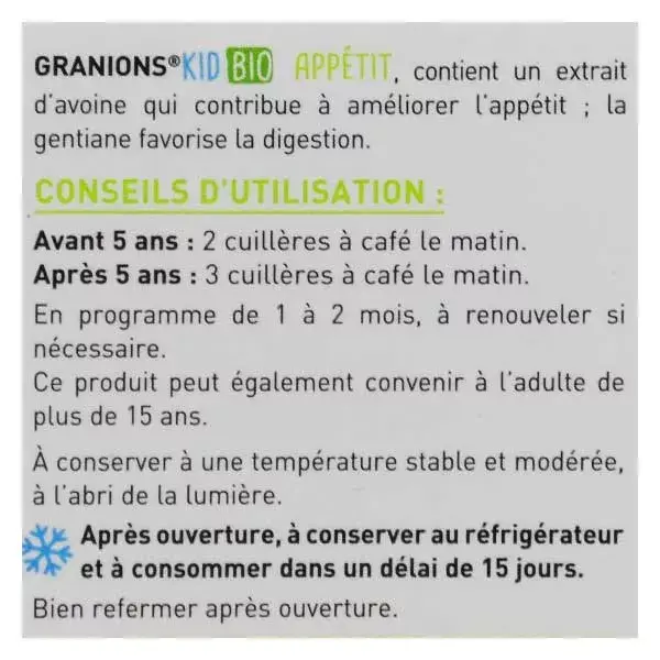 Granions Kid Orgânico Apetite 125ml