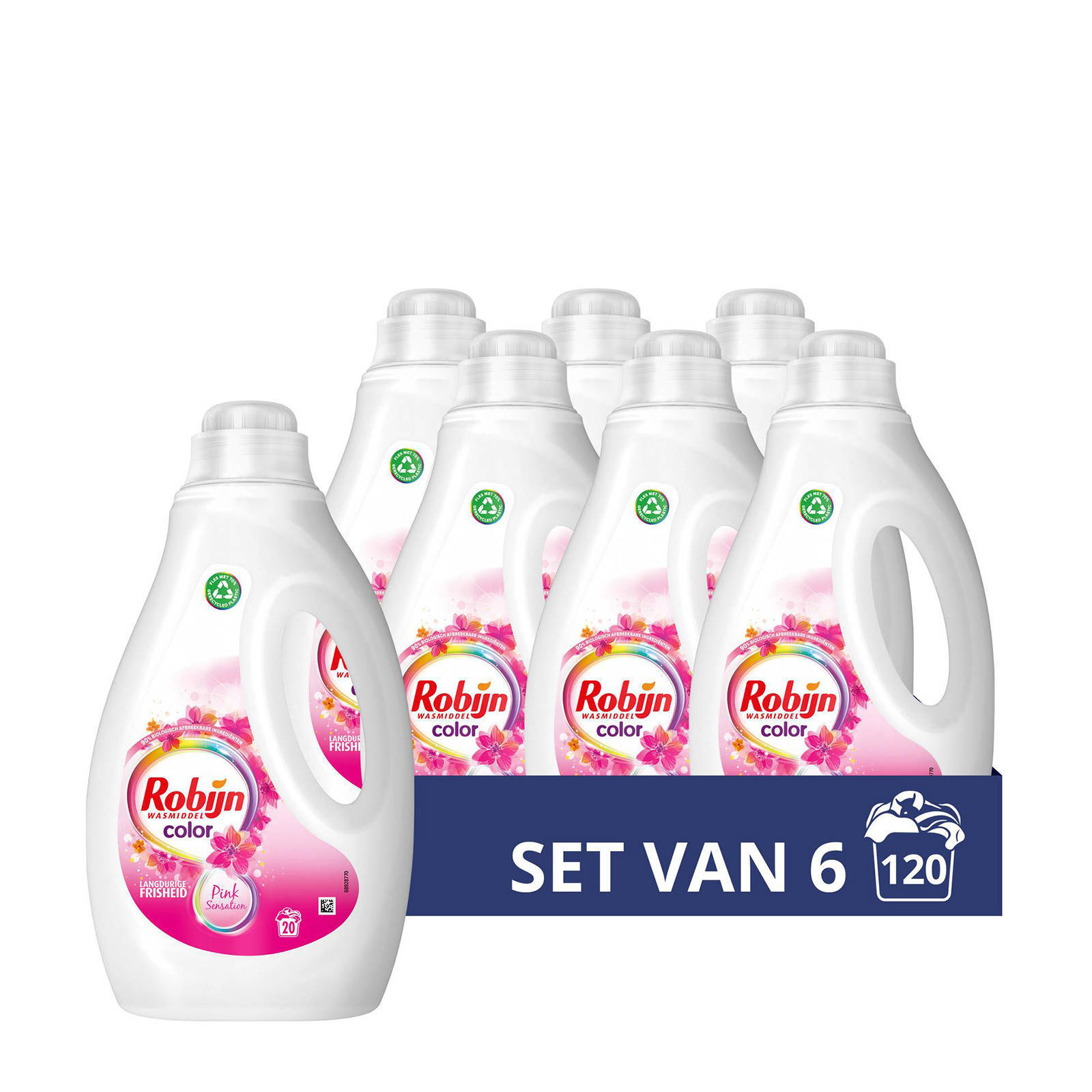 Robijn vloeibaar wasmiddel Color Pink Sensation - 6 x 20 wasbeurten - 120 wasbeurten