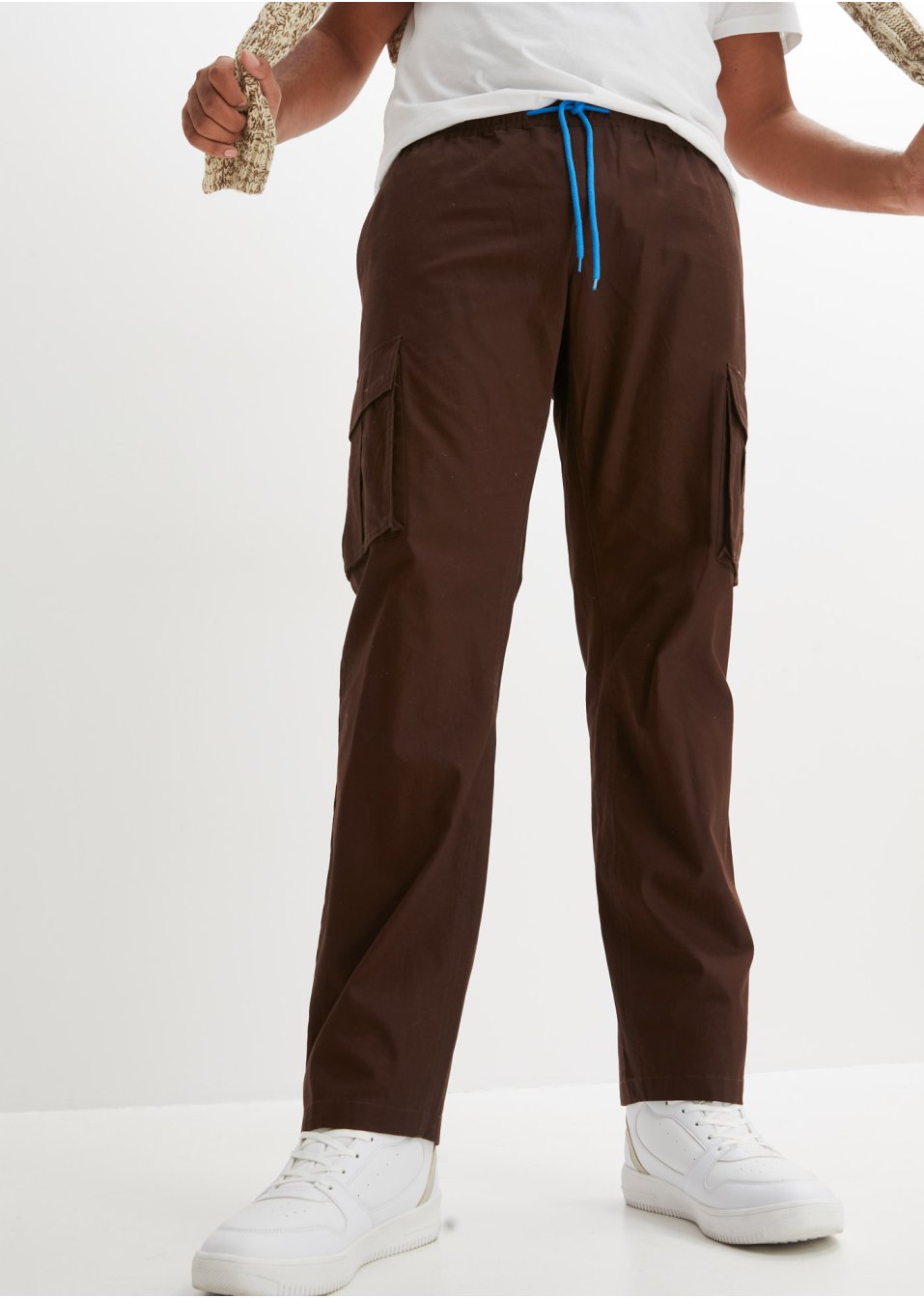 Pantalon cargo taille extensible Slim Fit, Straight