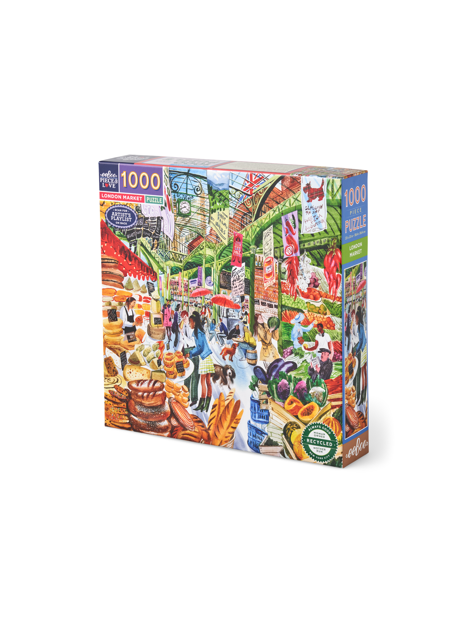 London Market-puslespil 1000 brikker | Papir. 58 x 58 cm. | Multi | Eeboo