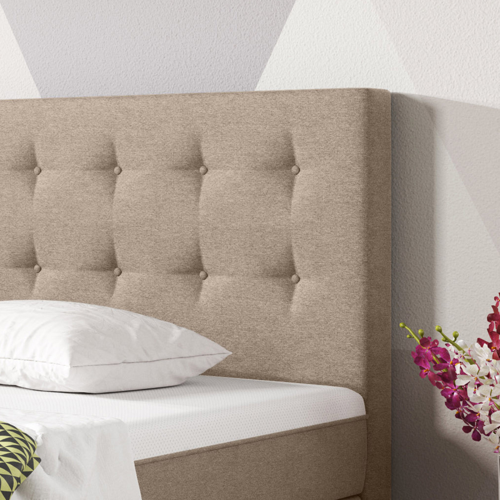 Boxspringbett- muddy - H3 - 180x200 cm