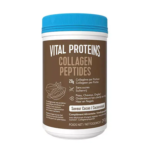 Peptídeos de Colágeno Vital Proteins Sabor Cacau - Colágeno Bovino - 297g