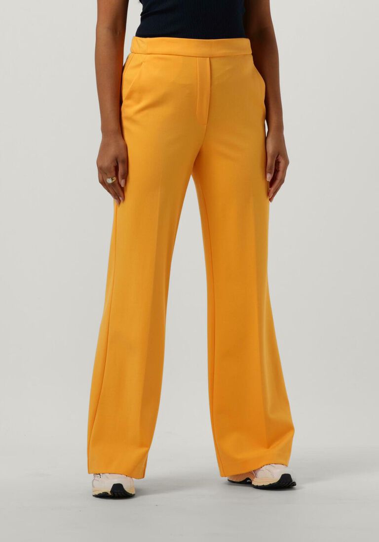 BEAUMONT oranje beaumont pantalon pants wide flare double jersey