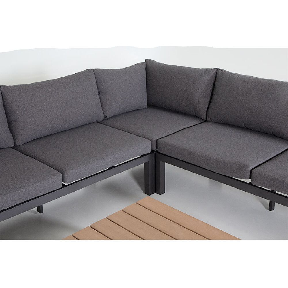 HJØRNEGRUPPE SUNFUN LJUSTERÖ ALUMINIUM SVART