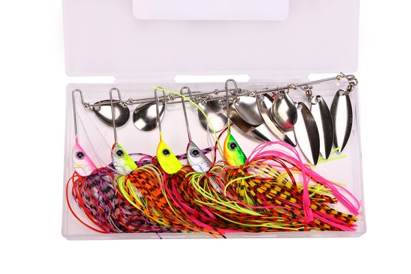 Coffret de spinnerbaits vibrants Fish4All 15g (5pcs)