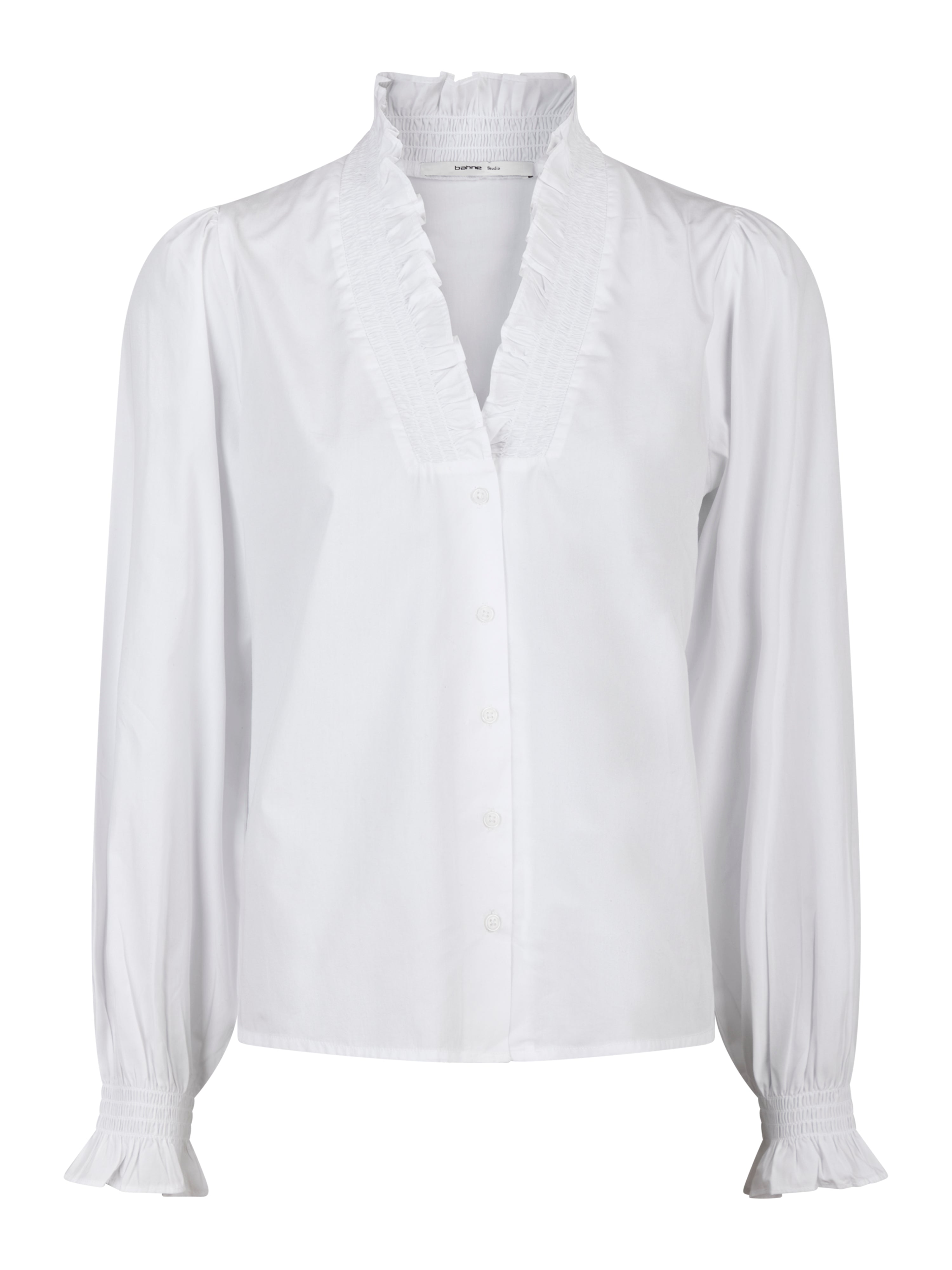 Bahne Studio  Blair Solid Poplin skjorte - hvid