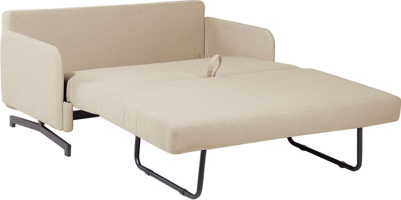 Beliani BELFAST - Tweezitsbank Beige - Hoogwaardige polyester bekleding - Multifunctioneel ontwerp