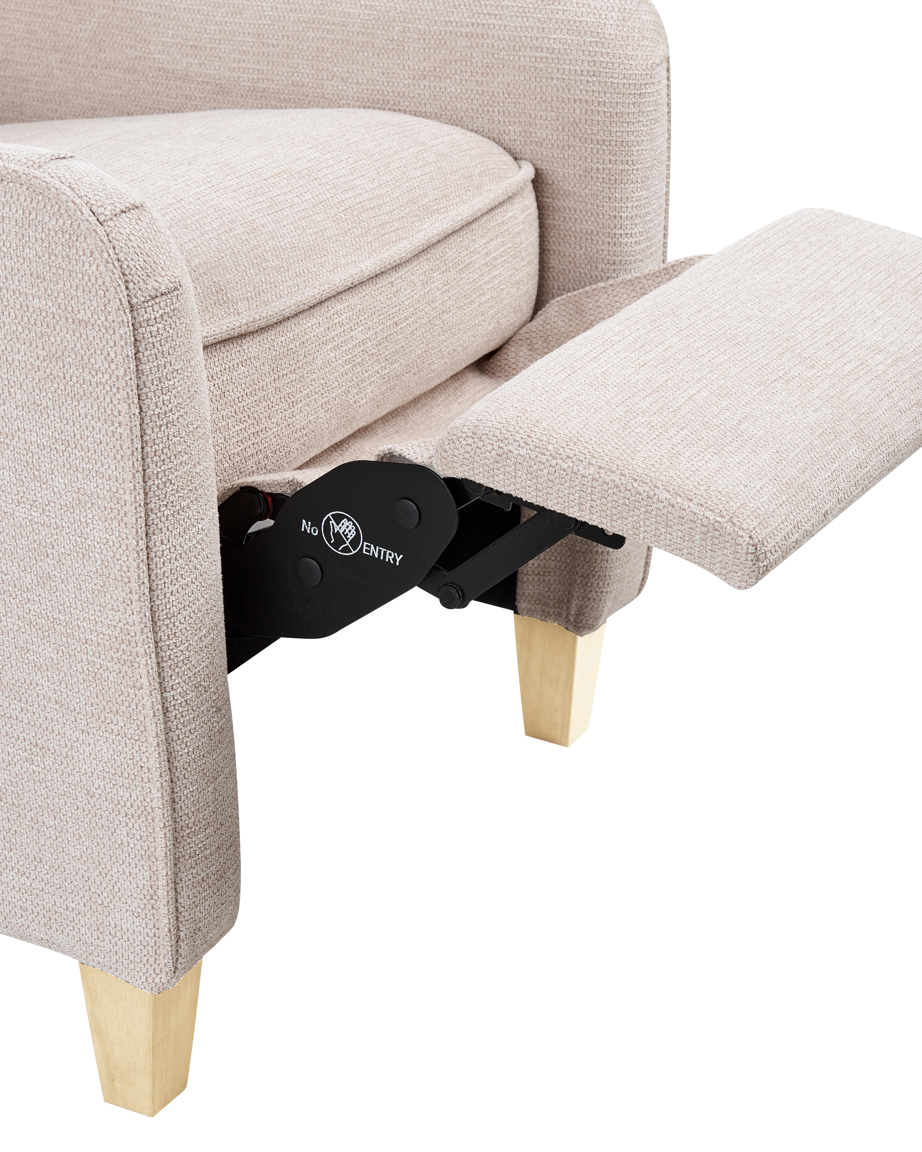 Relaxfauteuil ROYSTON inclusief voetensteun Stof Beige