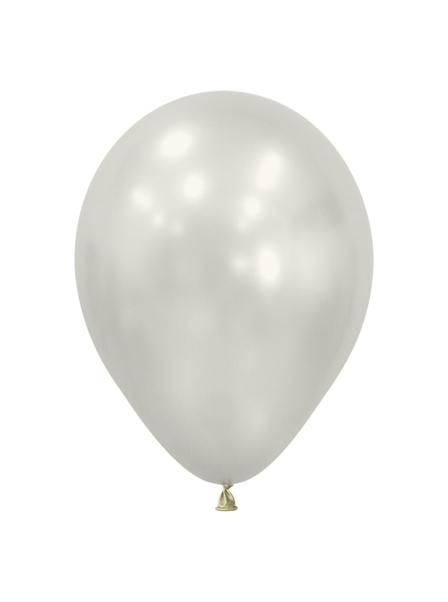 Witte Ballonnen Silk 23cm 50st