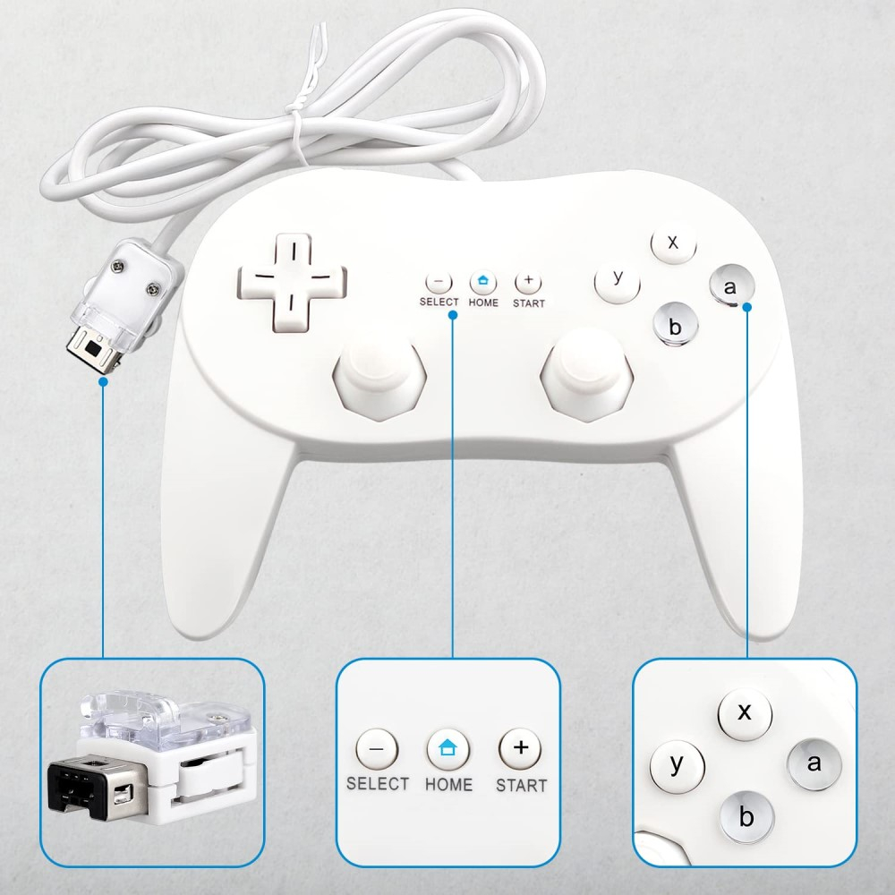 Nintendo Wii / Wii U / NES Game Pro Controller - Weiss