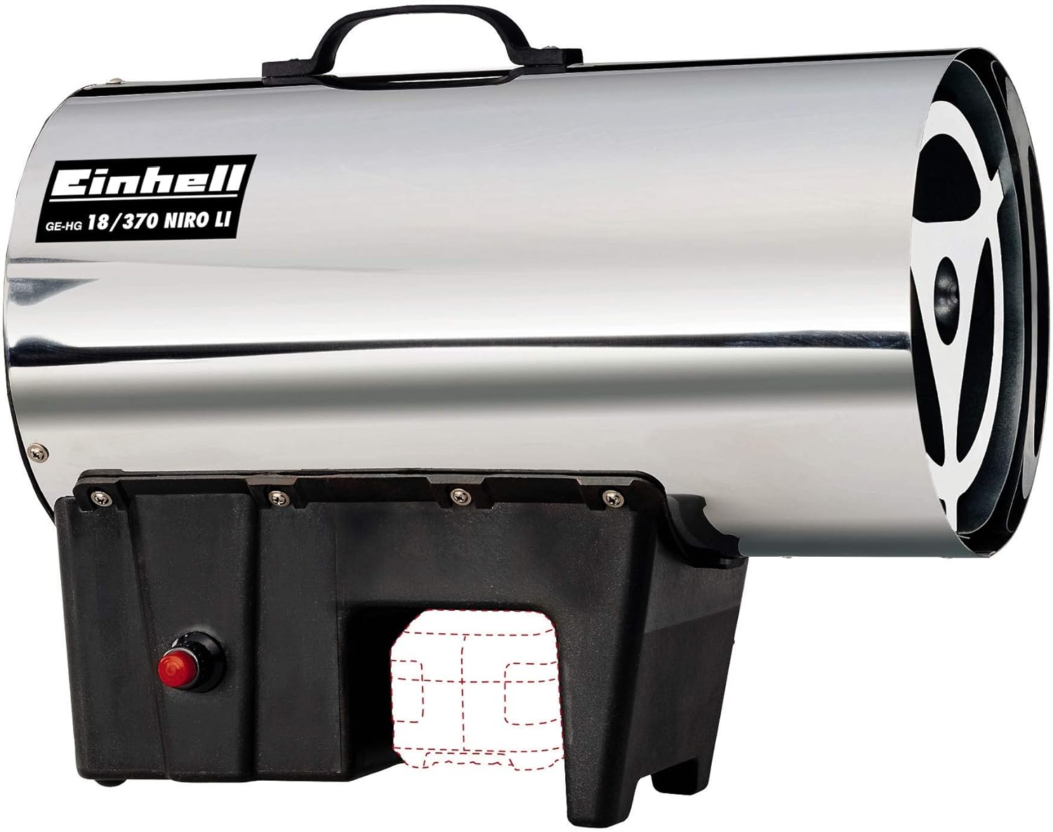 Einhell Akku-Heißluftgenerator GE-HG 18/370 Niro Li-Solo Power X-Change (Lithium-Ionen, 37 kW, rostfreies Edelstahlgehäuse, Piezozündung, ohne Akku und Ladegerät)