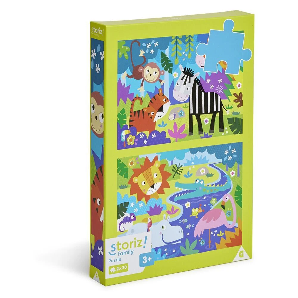Puzzle enfant 20 pièces animaux savane x2