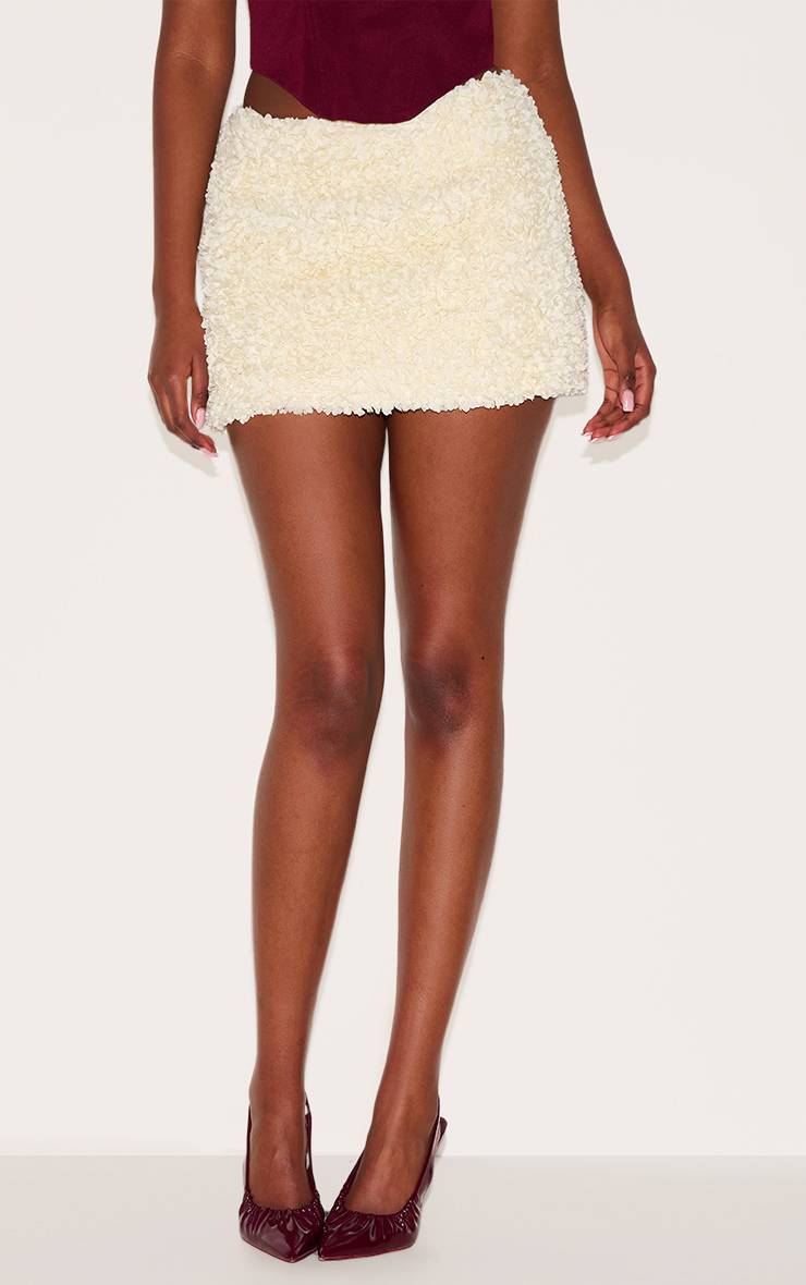 Crème Mini-jupe Texturée Appliquée Confettis