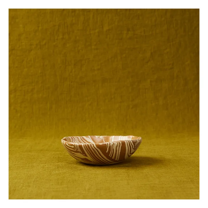 Franca Atelier Bol en terre melée | Marbré brun