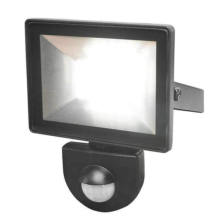 Projecteur à détection LED noir 10W 800 LM IP44