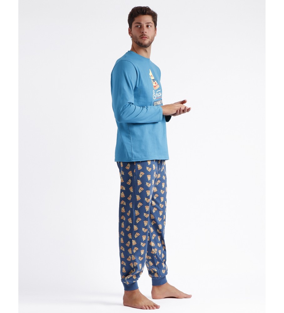 Pijama Aznar Innova manga comprida Requetebueno azul