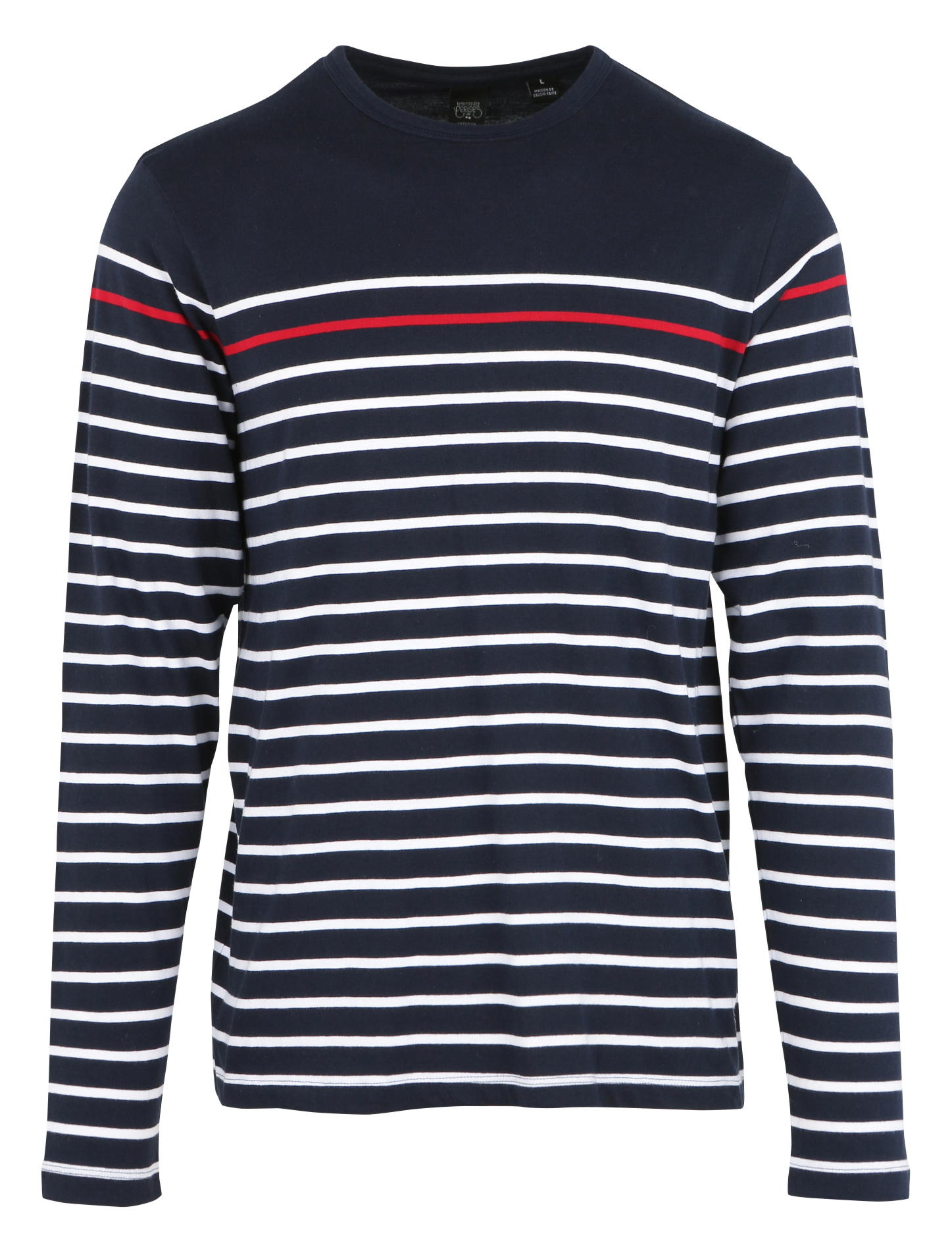 ISTOR - Tee-shirt manches longues rayé en coton | Bleu