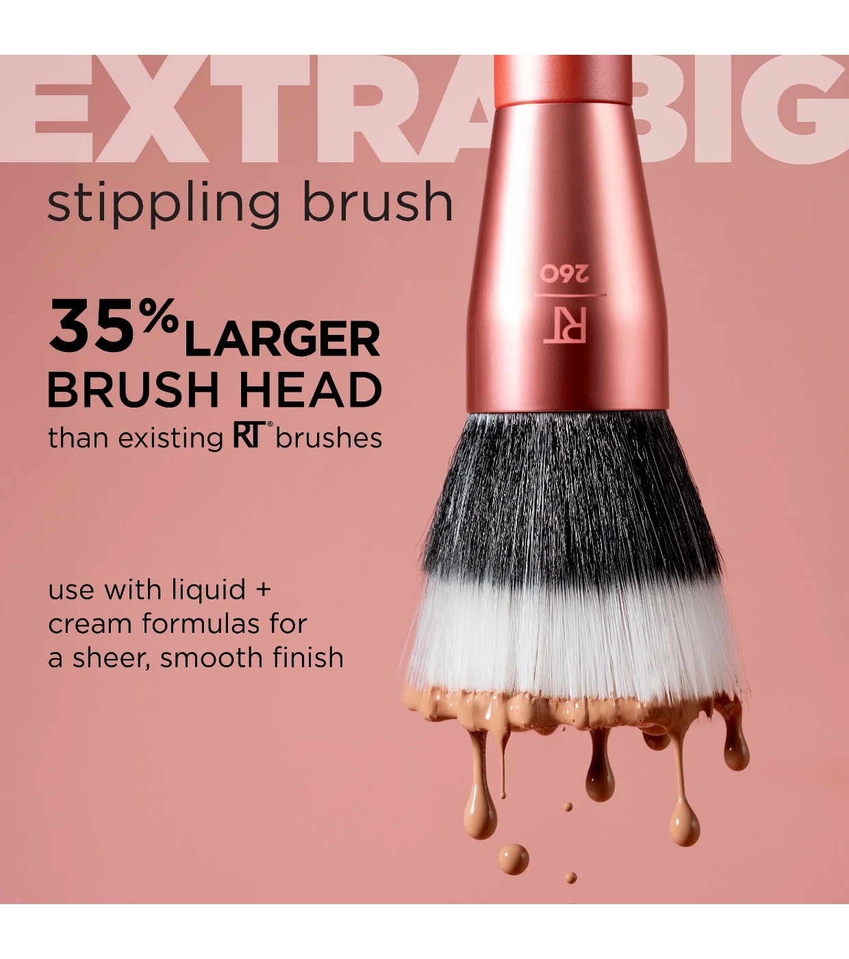 Real Techniques - Pincel de base Extra Big Stippling Brush - 260