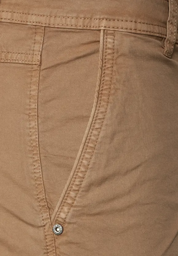 Chino Shorts in Unifarbe - cappuccino beige