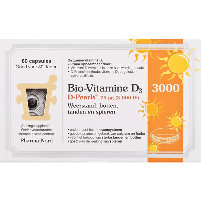 Pharma Nord Bio-Vitamine D3 75μg 3.000IE 80 Capsules