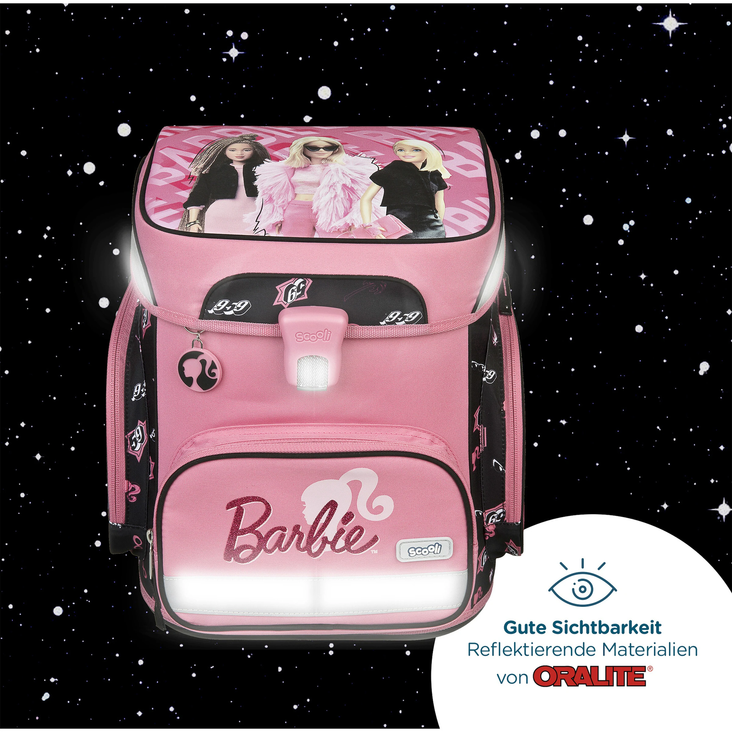 Scooli Schulranzen Set EasyFit, 5-teilig rosa - Barbie