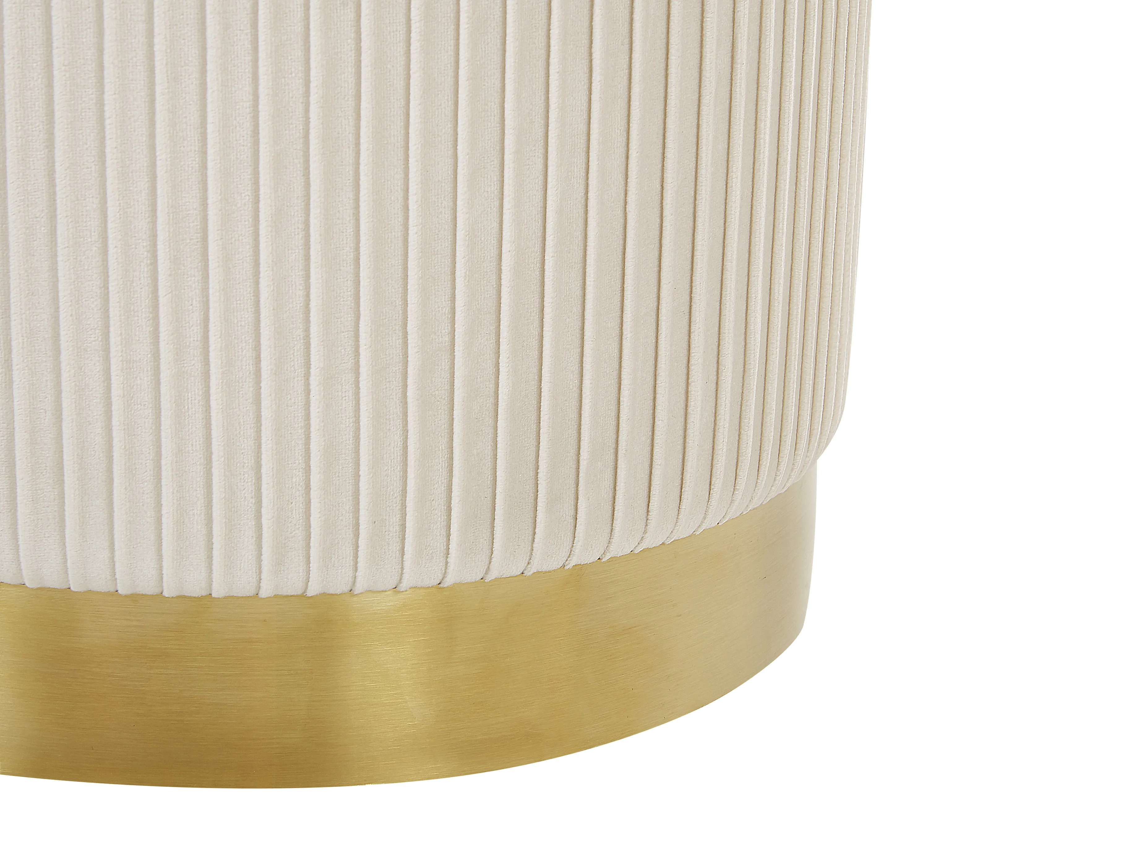 Set van 2 opbergpoefs MIRAMAR Fluweel Wit