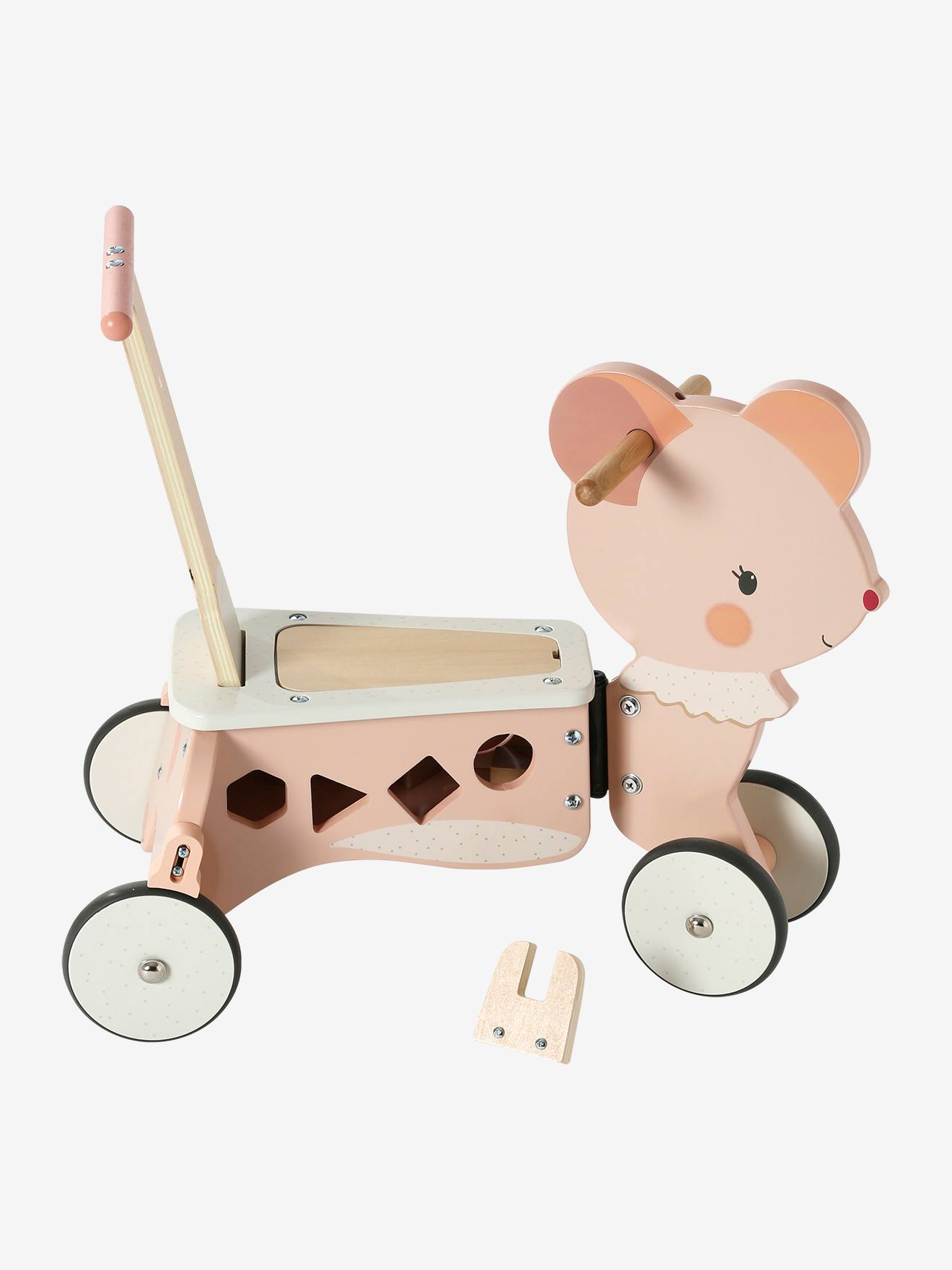 Carrinho de passeio e andador 2 em 1, Tanzânia, madeira rosa com certificação FSC®