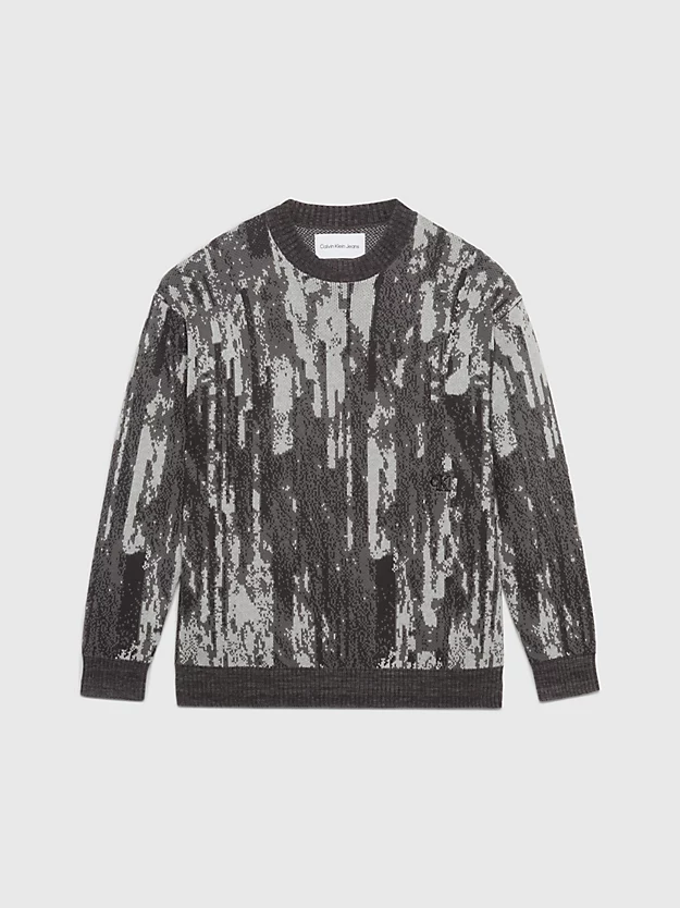Suéter de malha jacquard de algodão