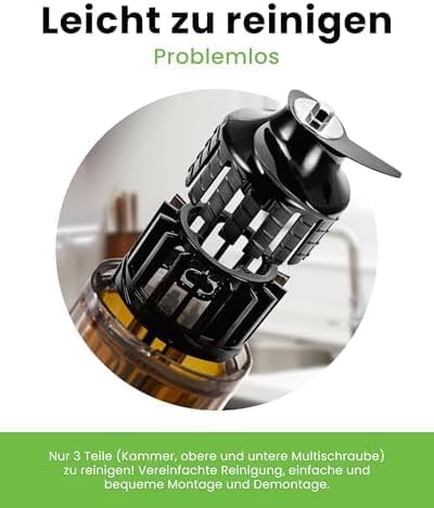 Hurom Slow Juicer | Entsafter Gemüse und Obst | H310 | Leicht zu Reinigen & Leiser Motor Elektrischer Entsafter mit Siebfilter | 150 Watt | BPA Frei | Schlankes Design | 220ml, Anthrazit