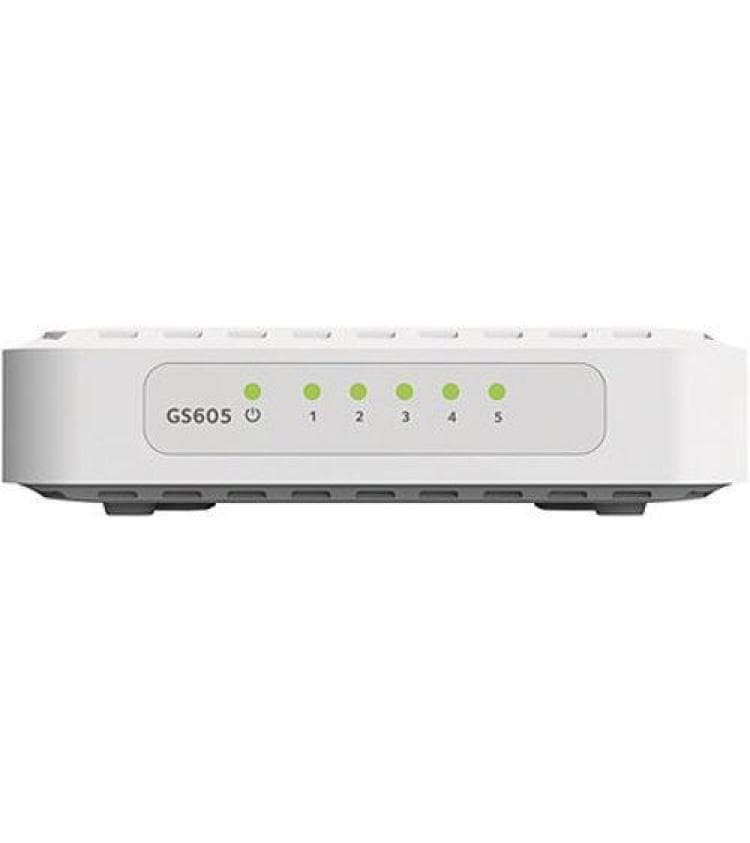 Netgear Switch GS605 5 Port Unmanaged Gigabit-Switch for SOHO-Netzwerke, weiss