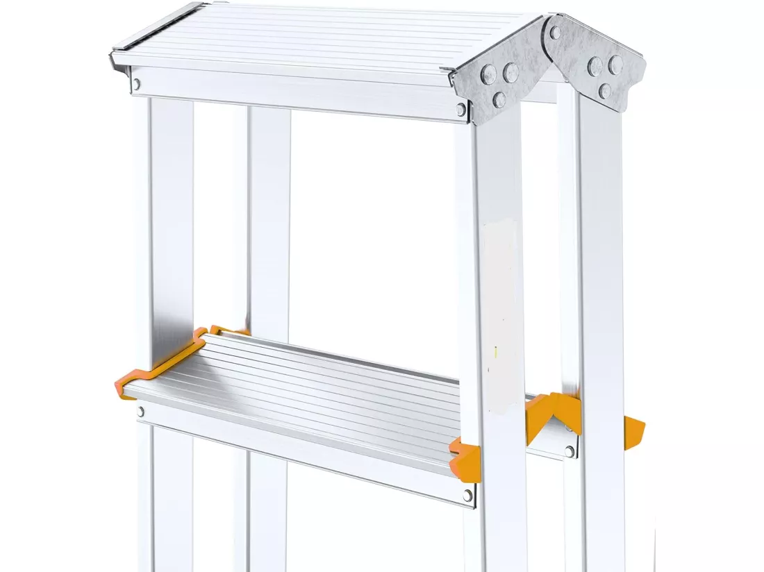 Tabouret échelle aluminium 4 marches 4x4 double montée 125 kg
