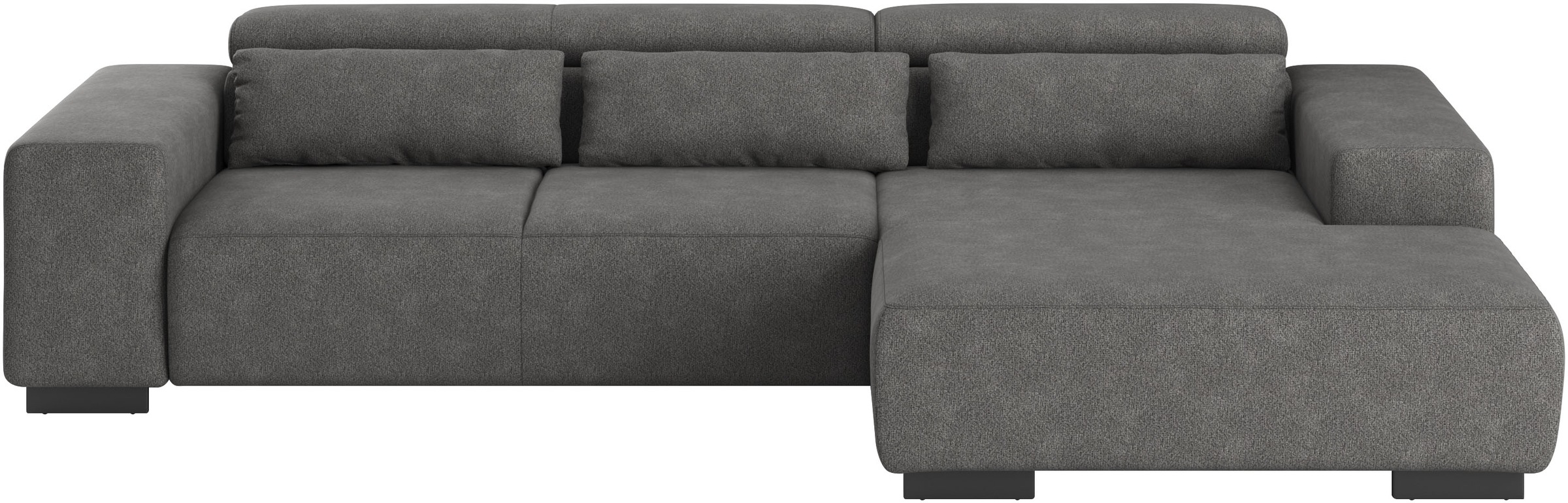 COTTA Ecksofa »Side L-Form, mit Kopfteilverstellung & 3 Nierenkissen« optional motorische Sitztiefenverstellung