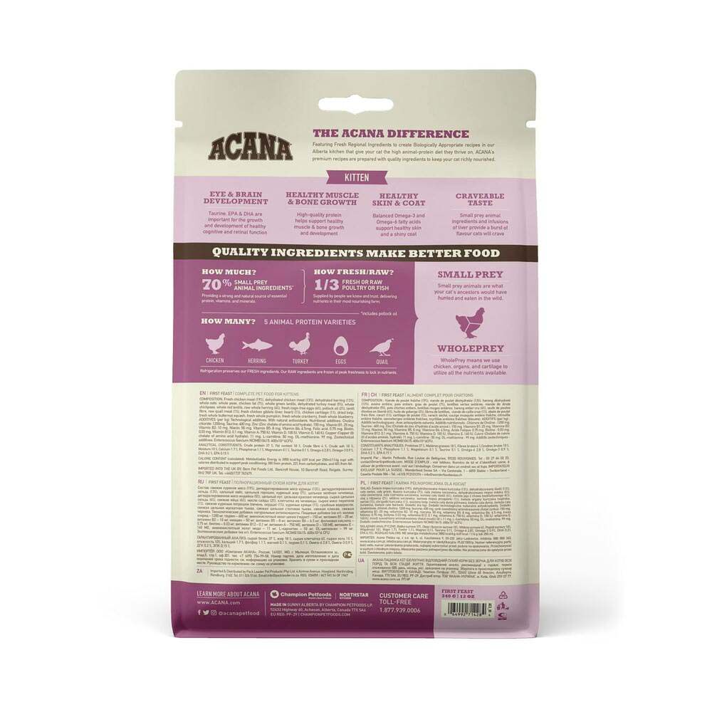 Acana First Feast Cat - Kattenvoer - 0.34 Kilogram - haring, kip