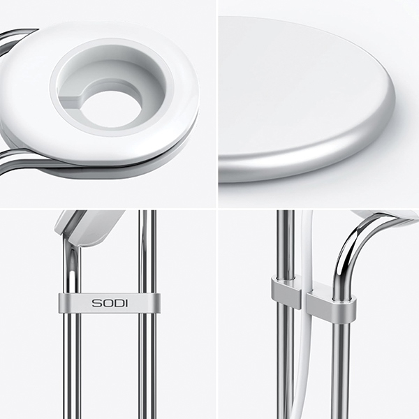 Halterung Ständer für Apple Watch (49mm/45mm/44mm/42mm/41mm/38mm) - Silber / Weiss