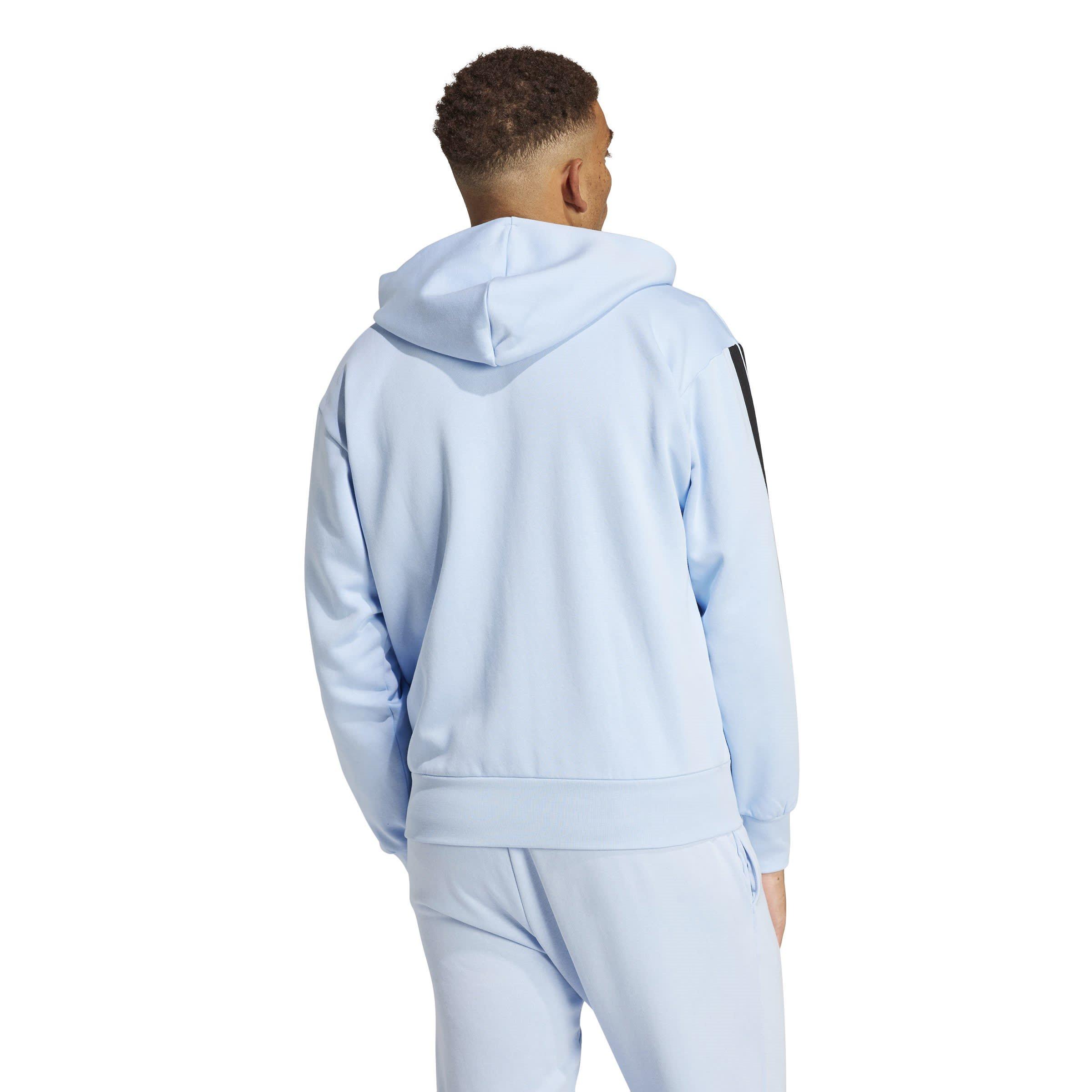 adidas Essentials Fleece 3-Stripes Full-Zip Hoodie Mens