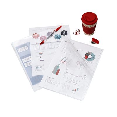 Viquel - 10 Pochettes coin - A4 - pour 25 feuilles - 13/100