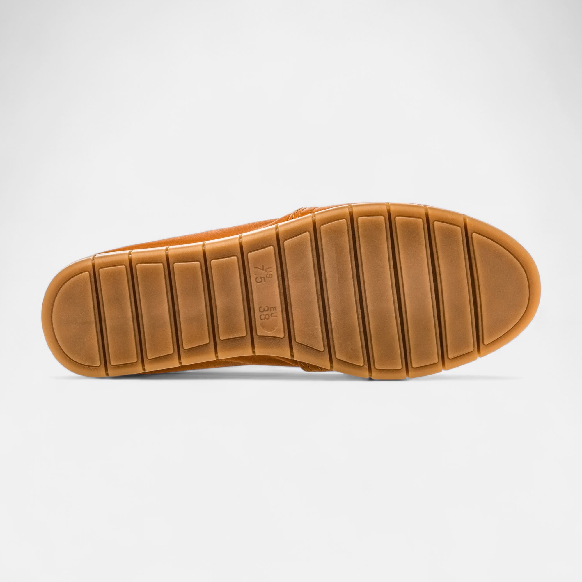 Mocassins Femme en cuir cognac
