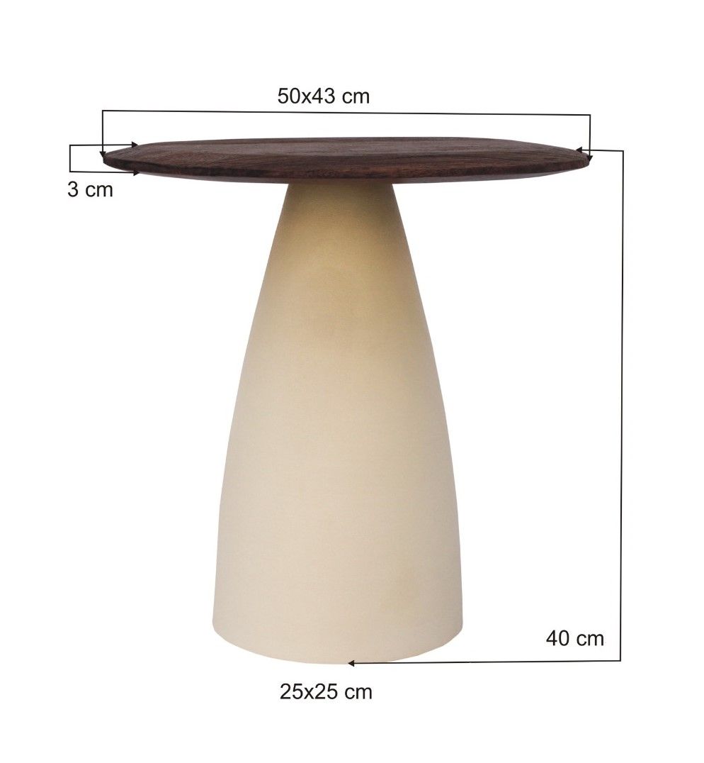 Bijzettafel Marron B50 x D43 x H42 cm