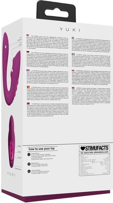 VIVE - Yuki - Oplaadbare dubbele motor - G-Spot vibrator met massagekralen - Roze