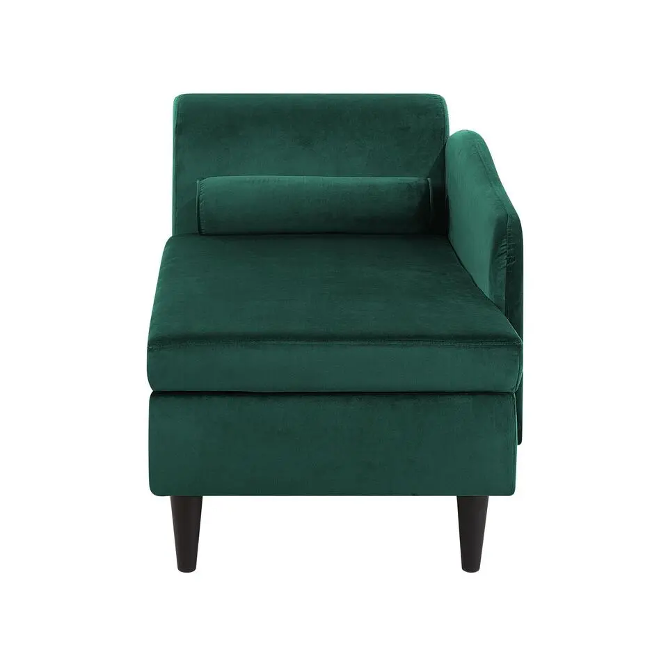 LUIRO - Chaise longue - Groen - Linkerzijde - Fluweel